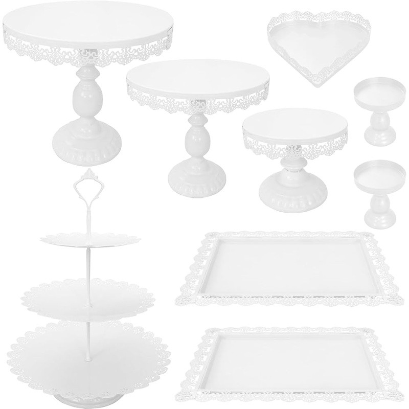Metal Cake Stand 3 Tier Dessert Holder Sturdy Parties Events Home Display New gallery