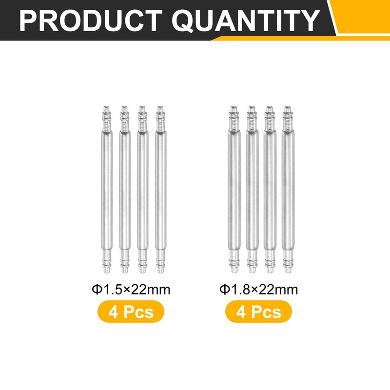 8pcs for 22mm Stainless Steel Watch Bars 1.5mm+1.8mm Diameter gallery