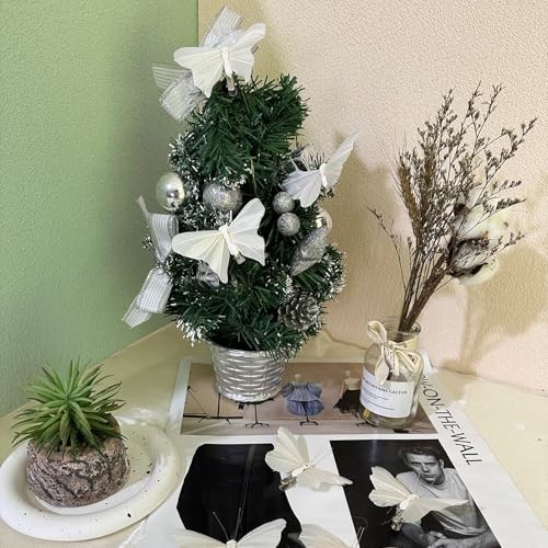 12PCS Artificial Feather 3D Butterfly On Clip 4.9-Inch Realistic White gallery