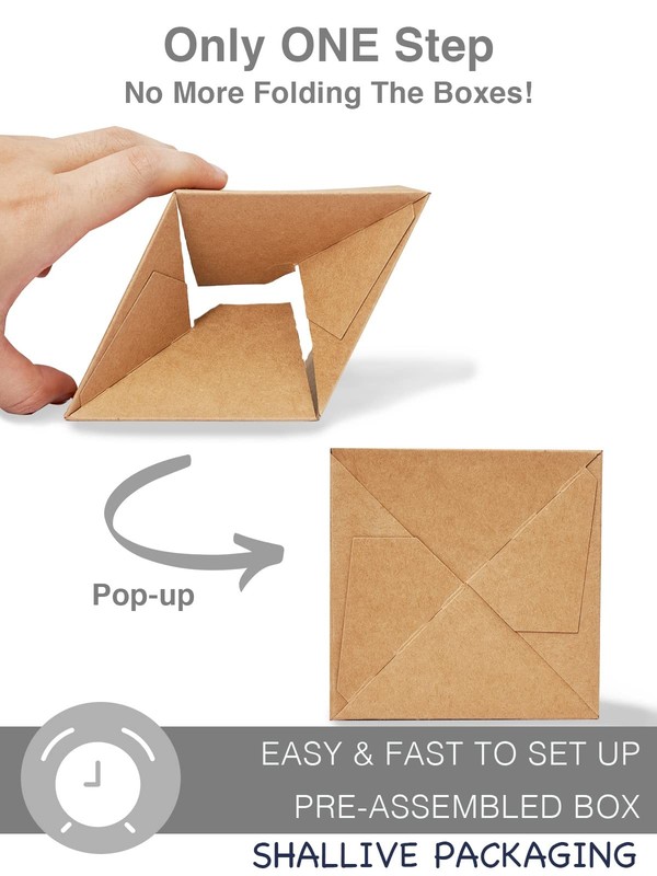 100 Pcs Kraft Brown Cupcake Boxes Individual Bulk Paper Cupcake Containers Si... gallery