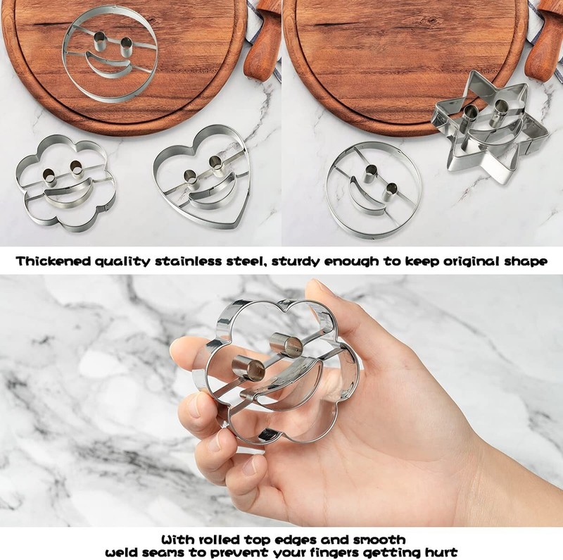 4Pc Metal Cookie Cutter Biscuit Mold Baking Modeling Tool Smile Mickey Dreidel gallery