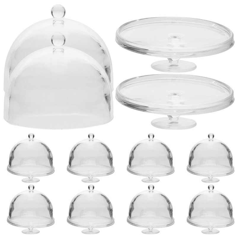 10 Pcs Dessert Display Holder Footed Cake Stand Cover Cupcake Display Dome gallery