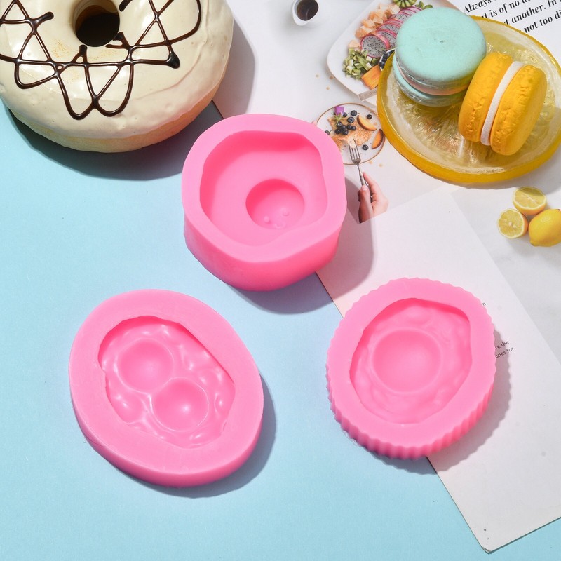 3Pcs Pink Silicone Egg Molds Fired Shape for DIY Chocolate Candy Cake Decoration gallery