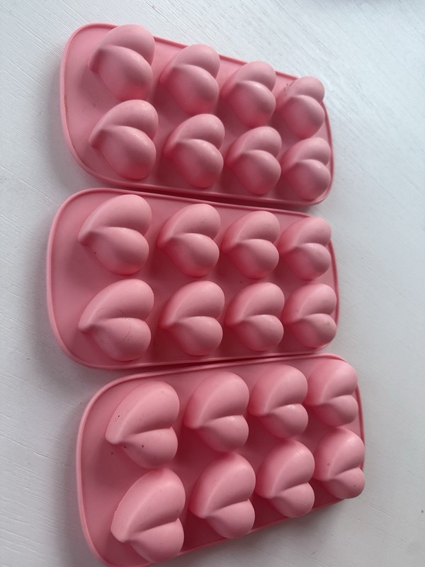 Pink Heart Silicone Molds Set of 3 | Ice, Chocolate & Candy - VALENTINES PARTY gallery