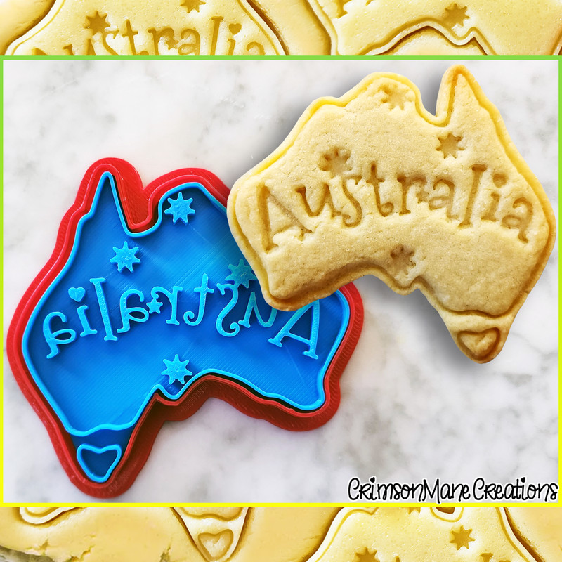 Australia Cookie Cutter 3D Printed Aussie Biscuit Baking Supplies Fondant Tool