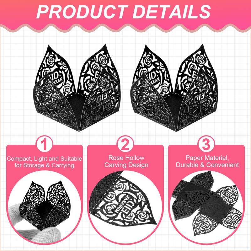 25 PCS Truffle Wrapper 4.3 Inch Square Cupcake Liner Baking Paper Black gallery