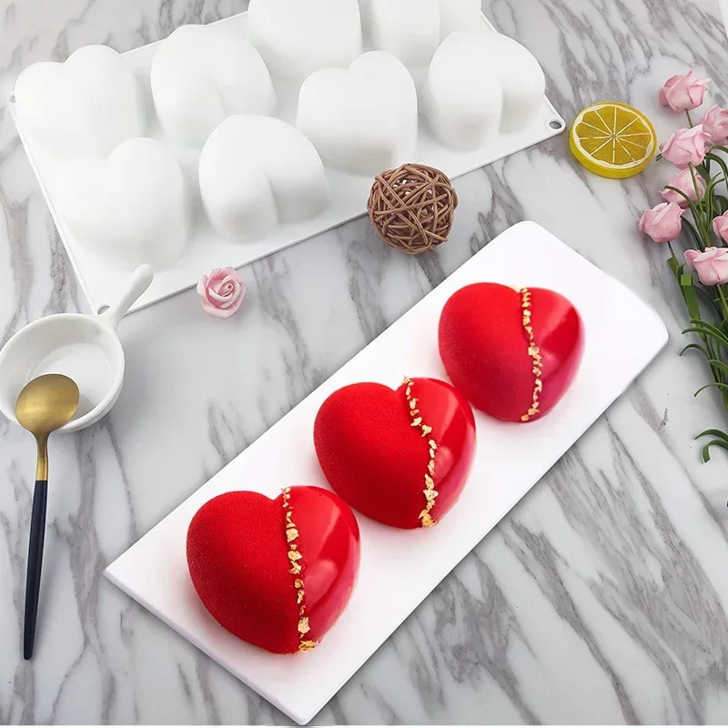 Cake Mold Heart 8grid Cavity Shape Mousse Ice Cream Chocolate Dessert Decoration