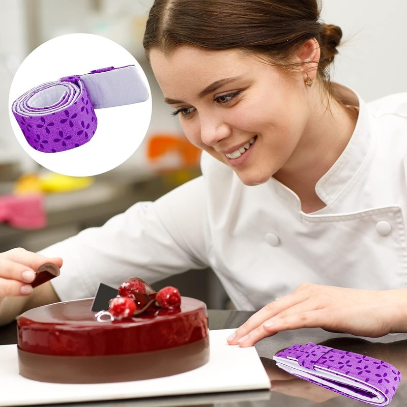 Tiras absorbentes gruesas para humedecer moldes de pasteles, paquete de 4 NUEVO gallery