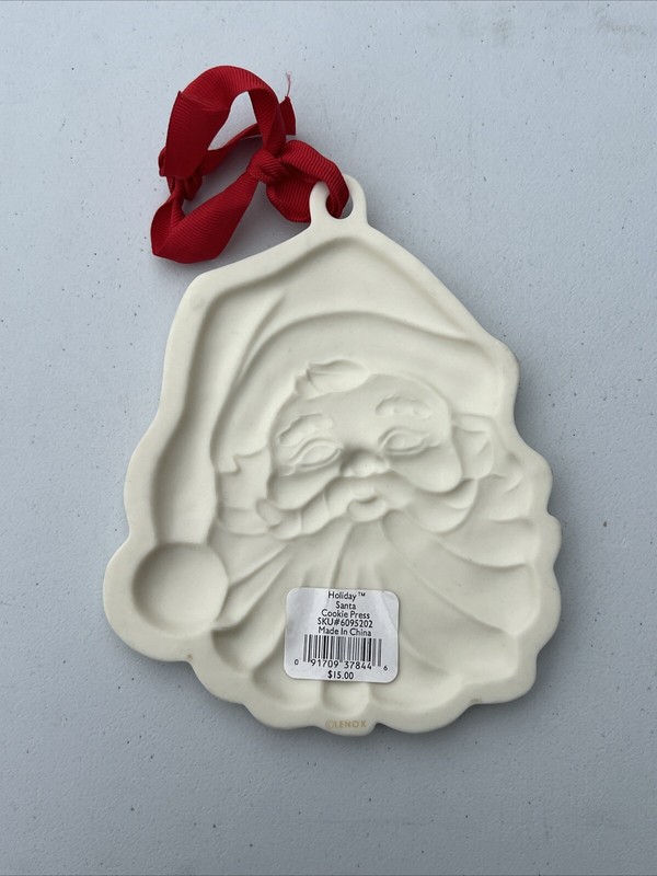 Vintage Lenox Holiday Santa Claus Cookie Press Excellent Condition gallery