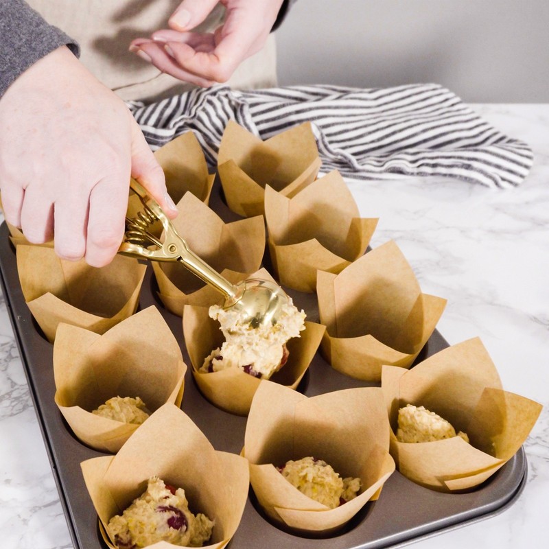 200Pcs Tulip Baking Cups Cupcake Muffins Liners Paper Greaseproof Wrappers,White gallery
