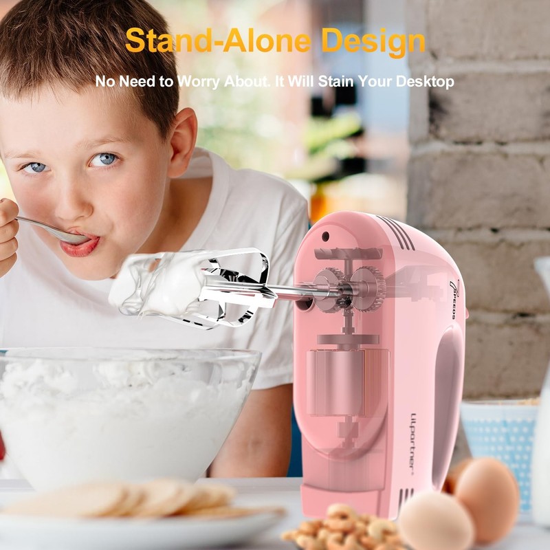 LILPARTNER Hand Mixer Electric, Ultra Power Kitchen Hand Mixer With 7-Speed &... gallery