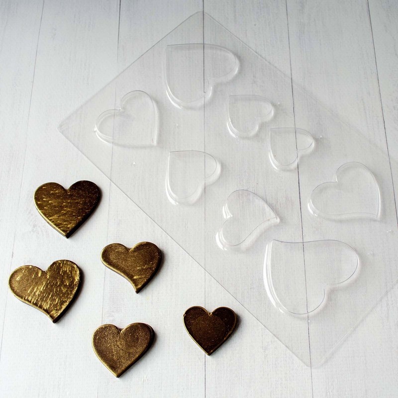 Heart 2 Cake Topper Decoration Chocolate Candy Soap Mold Crafts Plastic Molds gallery