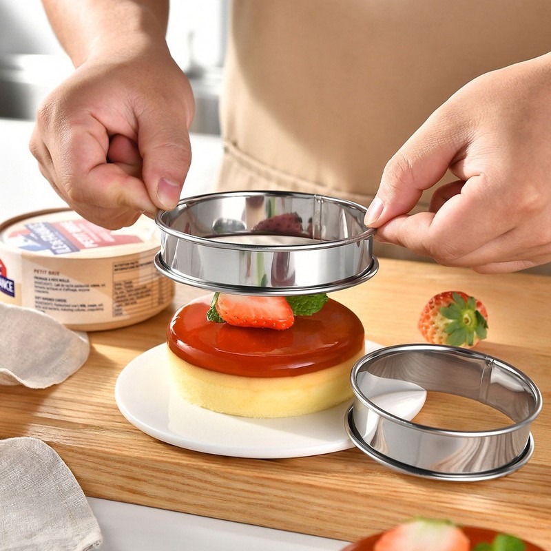 High-Quality Sturdy Reliable Practical Polished Stainless Steel Mousse Rings Set gallery