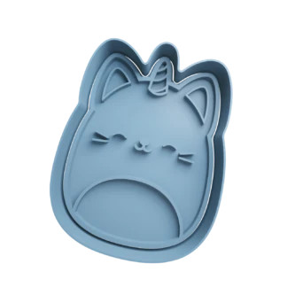 Squishmallows Courtney Cat Unicorn Cookie Cutter