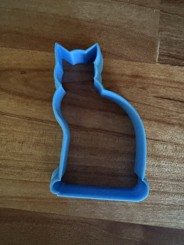 Cat Butt Cookie Cutter And 2 Other Cat Shapes, Lot Of 3 Blue Cutters, 3D printed gallery