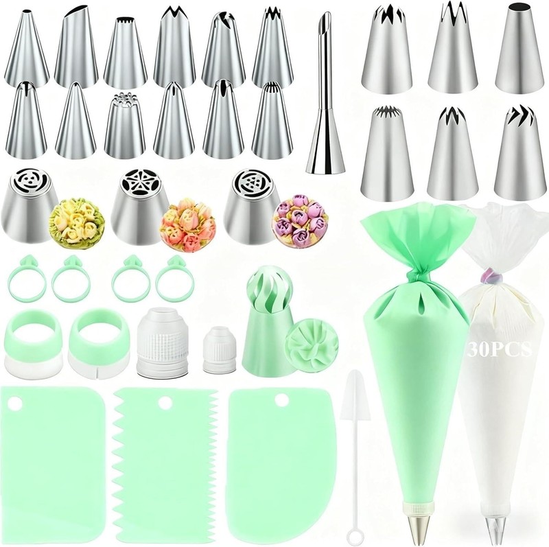 Cake Decorating Kit,Piping Bags & Tips Set,Cake Decorating Supplies,Frosting