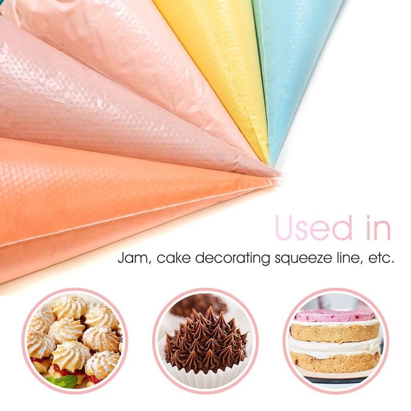 Disposable Piping Bag, 100 Pieces 24 Inch Disposable Icing Pastry Bag Extra T... gallery