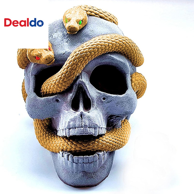 Snake Skull Silicone Candle Soap Mold Fondant Cake Chocolate Candy Moulds DIY Pl