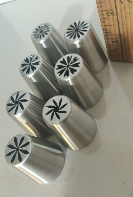 Cake Decorating Stainless Steel Piping Tips Set of 7 gallery