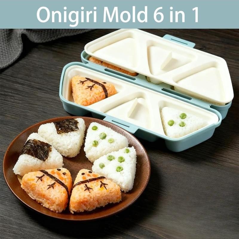 6-compartment Sushi Mold, Triangular Bento Box, Kitchenware Mold gallery