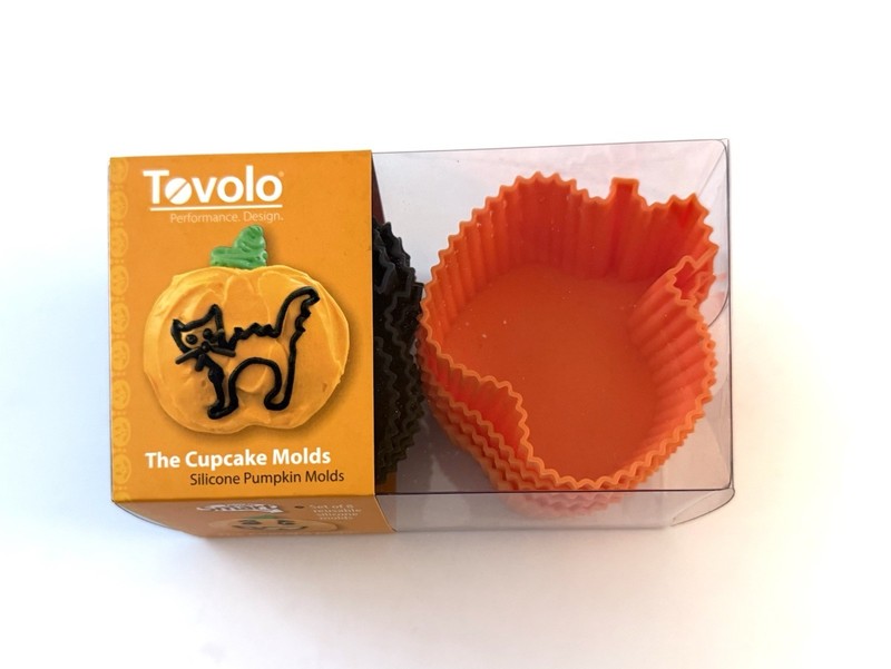 Tovolo Set of 8 Reusable Silicone Pumpkin Molds 4 Orange and 4 Black New