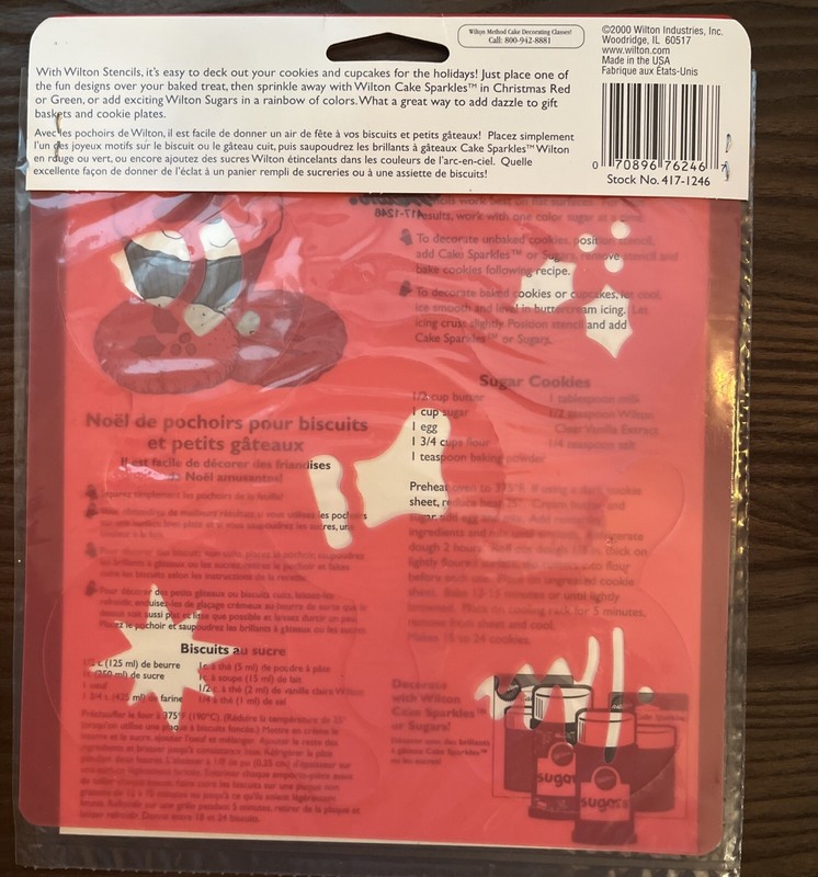 Vintage Wilton Christmas Stencils Holiday Cupcake And Cookie Or Coffee Decor NEW gallery