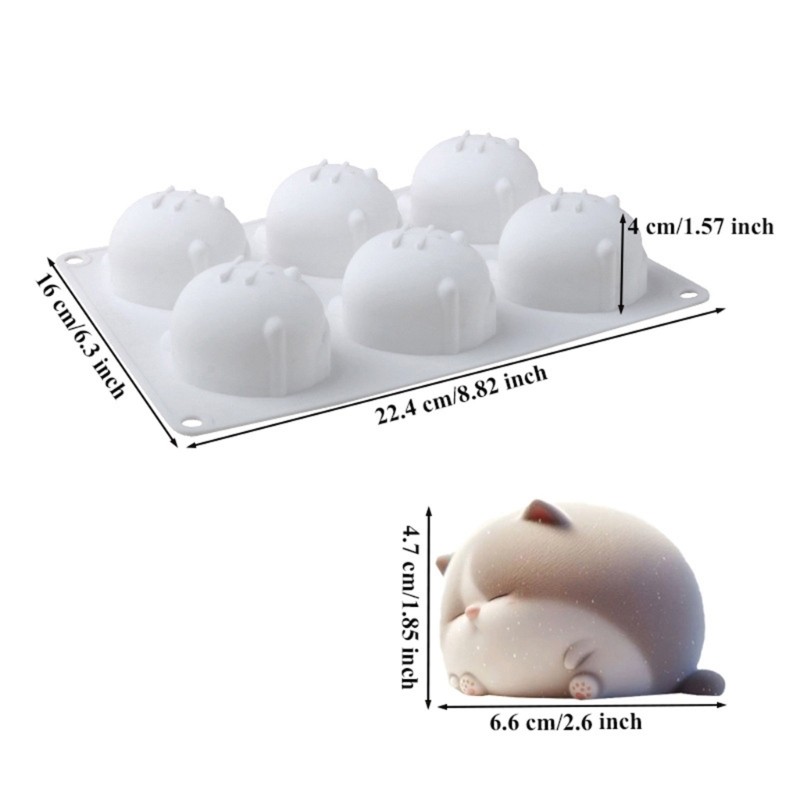 Nonstick Cats Designs Silicone Cake Molds Easy Demold Squeeze Toy Making Mould gallery