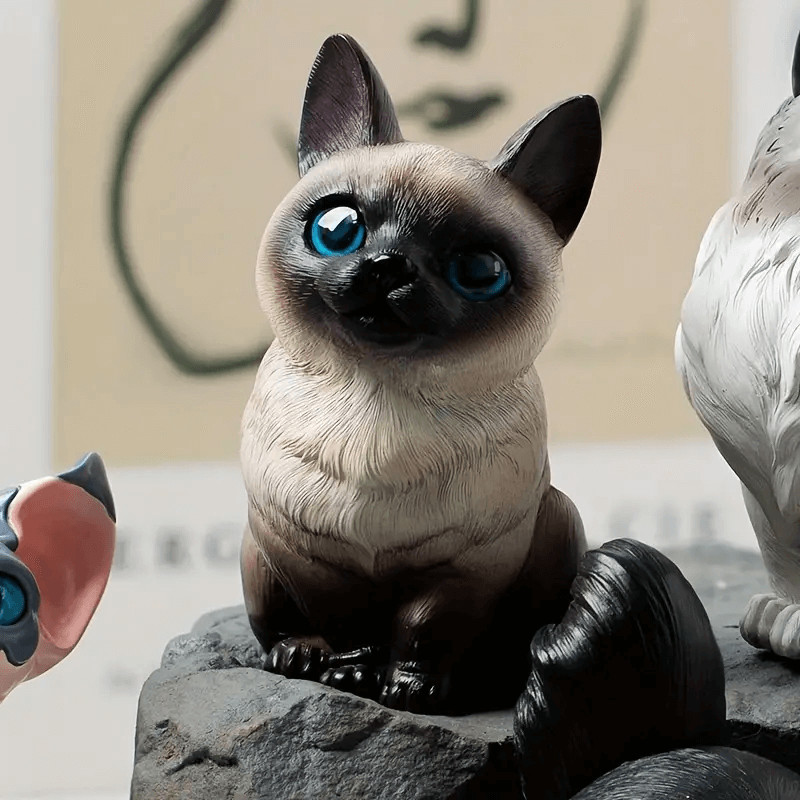 Siamese cat Resin, plaster, candle, soap mold 546-90