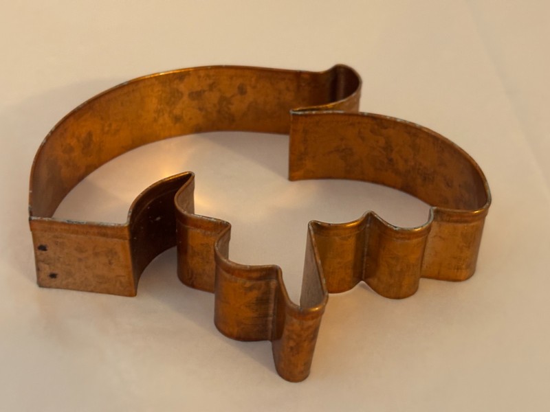 Set of 2 Copper Tone Christmas Holiday DOVE Cookie Cutters - 5 1/8" X 4 1/4" gallery