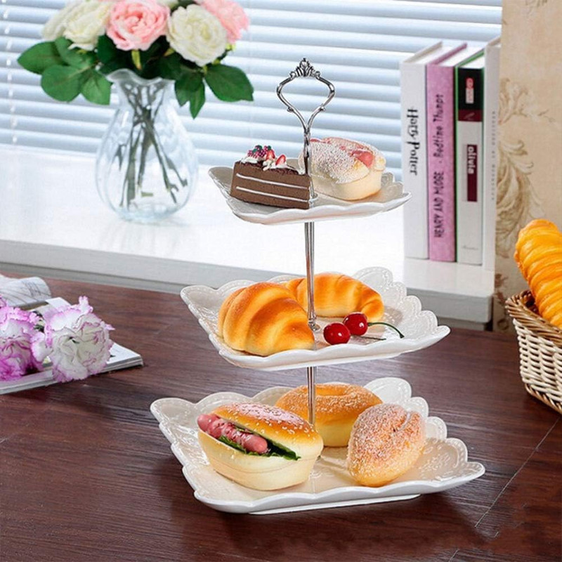 8 Sets 3-Tier Cake Stand Handles Hardware for Plates Cupcakes Fruit Trays 2 Styl gallery