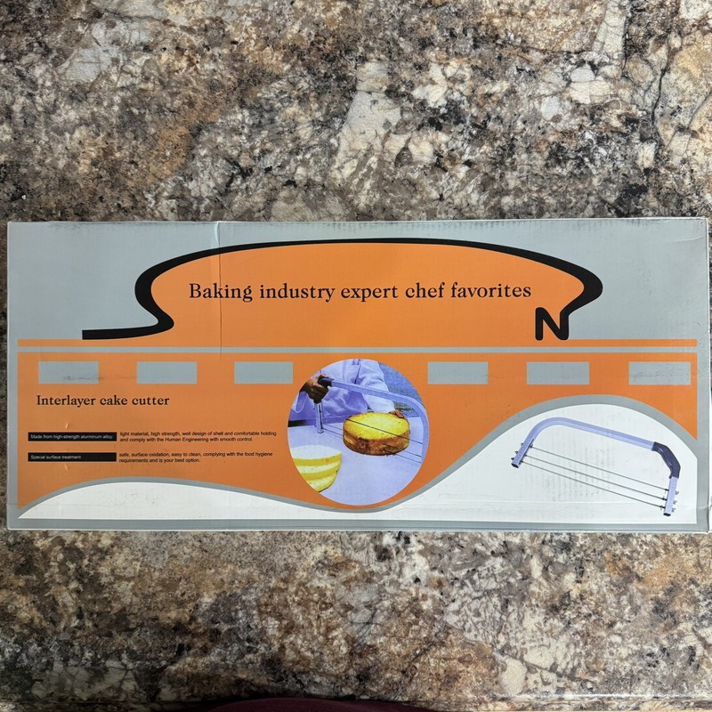Professional Cake Cutter Saw, 3 Blades Adjustable Cake Leveler Stainless Steel