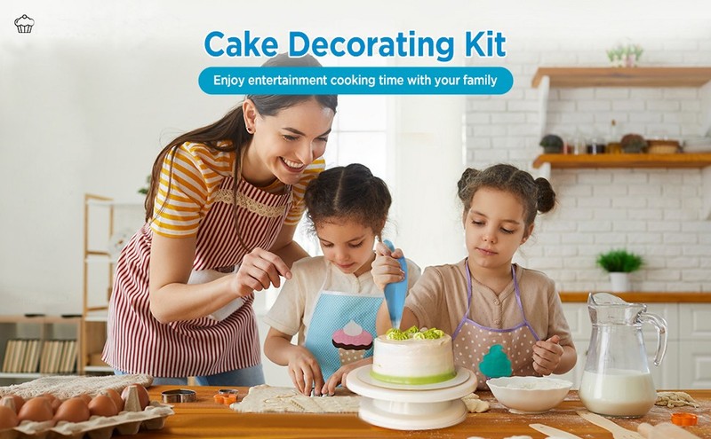 Piping Bag and Tips Cake Decorating and Baking Supplies Kit Includes Cupcake gallery