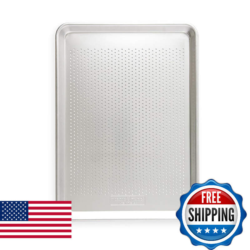 Nordic Ware Naturals Perforated Crisping Half Sheet Pan for Baking or Roasting,