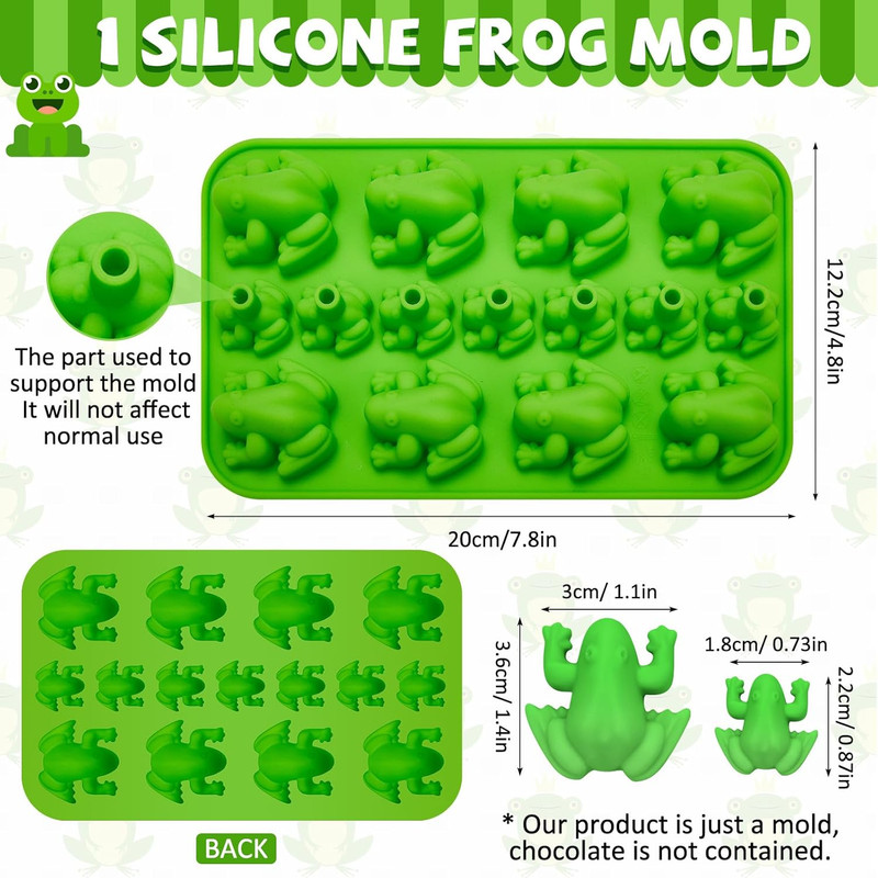 Silicone Frog Chocolate Mold Candy Molds Passover Jelly Ice Tray in Fun 10 Plagu gallery