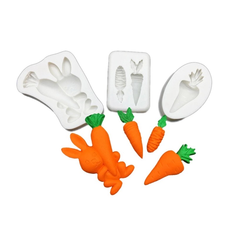 Carrot Rabbit Silicone Bakeware Mold for Candy Cake Biscuit Making Non-toxic gallery