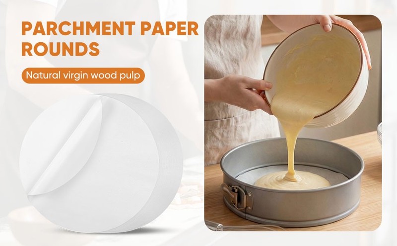 200PCS Parchment Paper Rounds, 9 Inch White Cake Pan Liners, gallery