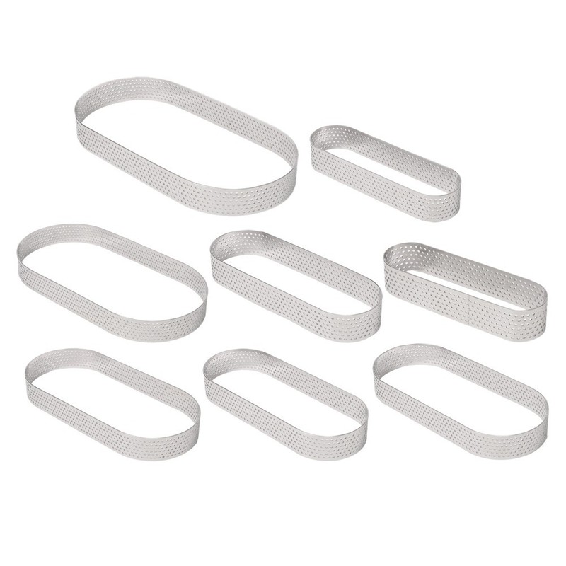 8pcs Perforated Tart for Kitchen and Bakery - Cake Mousse Molds gallery