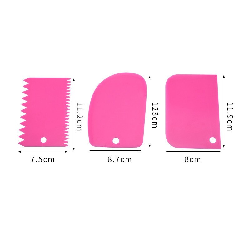 Comb Baking Tool Icing Scraper PIECES Smooth Smoother Smoothing cutting Cake gallery