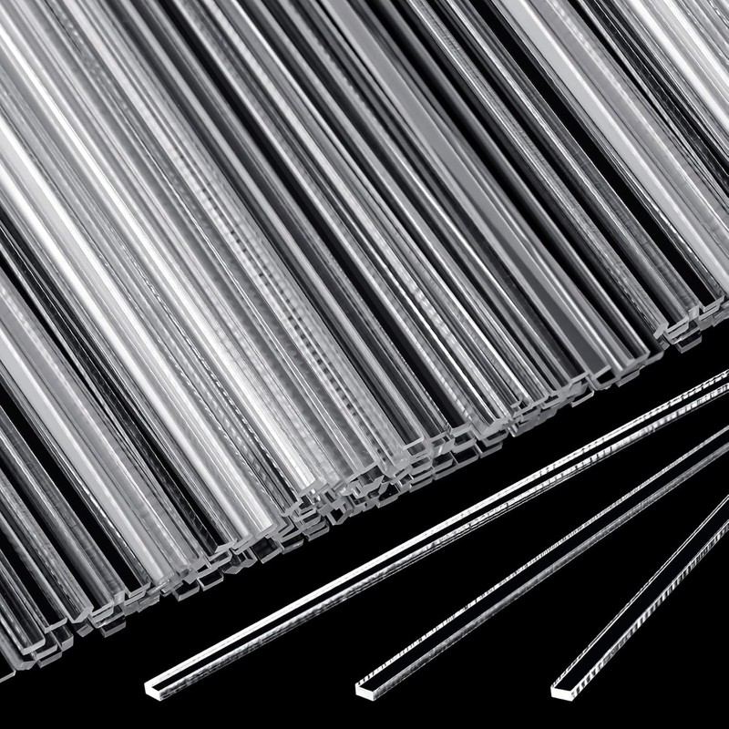 100 Pcs 7.87″ Flat Clear Sticks for Cake Toppers Acrylic Candy Cake Pops Sticks