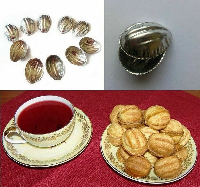 Sets 10- 50 pcs Metal Mold Forms For Sweet Russian Oreshki Pastry Cookie Nutlets gallery