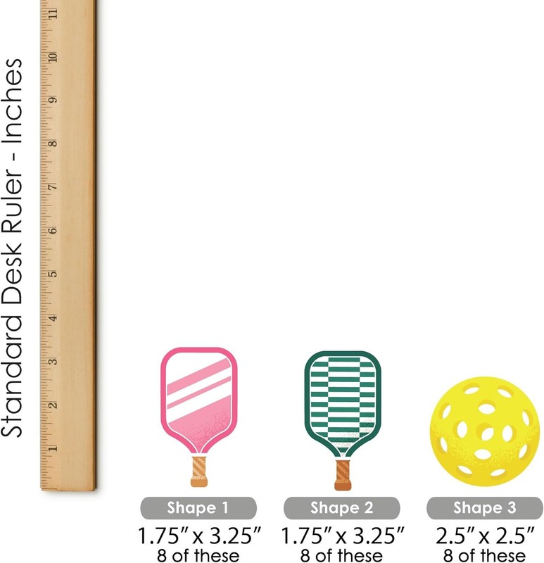 Pink Pickleball - Dessert Cupcake Toppers - Country Club Party Clear Treat Picks gallery