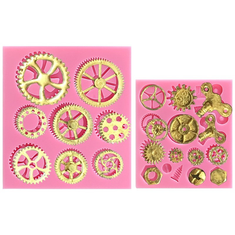 Steampunk Style Clock Wheel Cogs Gears Candy Silicone Mold for Sugarcraft, Ca... gallery