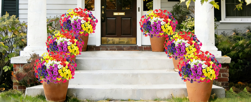 12 Bundles Artificial Flowers for Outdoors Decorat, Faux Silk gallery