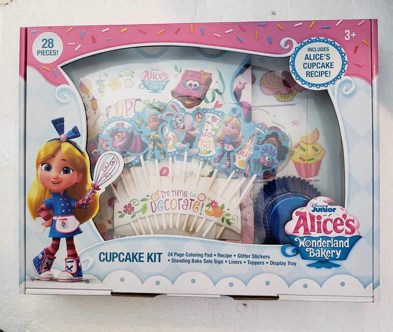 DISNEY JUNIOR Alice’s Wonderland Bakery Baking Cupcake Kit Kids Birthday Party