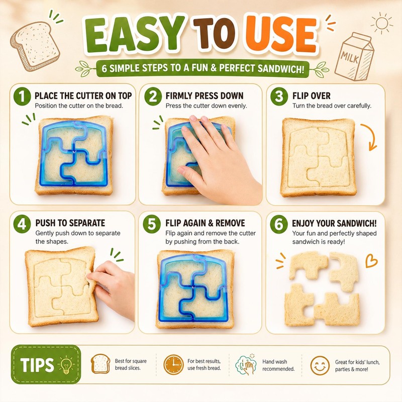 Sandwich Bread Cutter Set, 45 in 1 Bento Lunch Box Accessories Kit Includes F... gallery