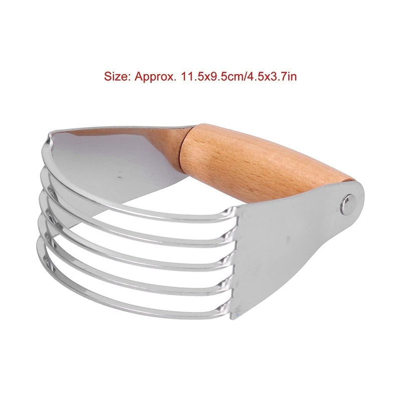 Dough Blender, Stainless Steel Pastry Cutter Heavy Duty Dough Cutter with Bla... gallery