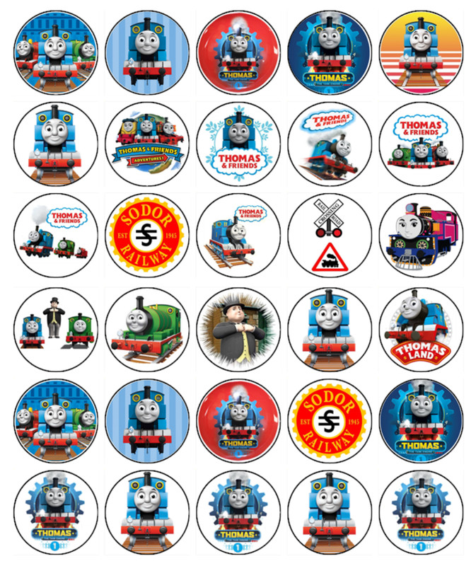 Thomas The Tank Engine Edible Wafer Cake & Cupcake Toppers - Birthday Decoration gallery