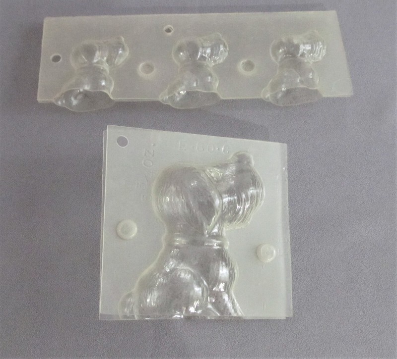 Vintage Set of 2 Dog Chocolate Candy Molds Used but I Don’t Know The Breed