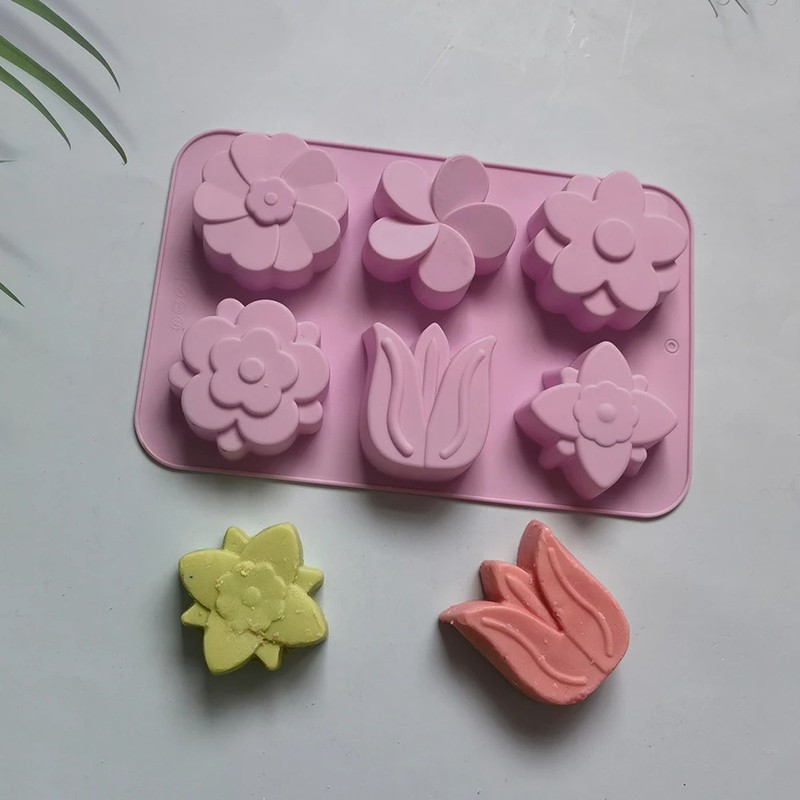 kinds Flower Silicone Molds Different Flower-shaped Baking Molds Suitable gallery