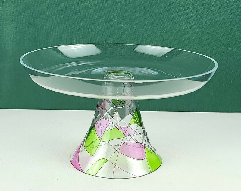 Mosaic Cake Stand – Romania-Like, Green, Red